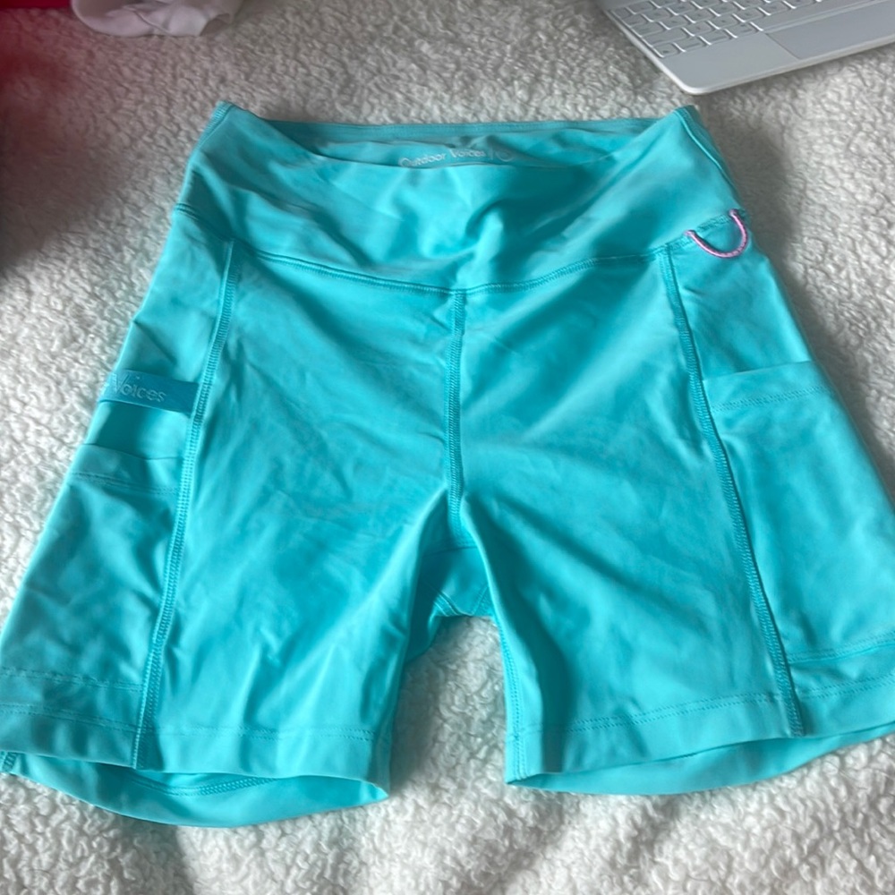 Outdoor Voices Blue Biker Shorts